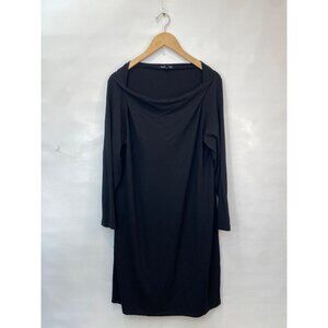 Eileen Fisher Cowl Neck Jersey Knit Dress Long Sleeve Knee Length Size XL